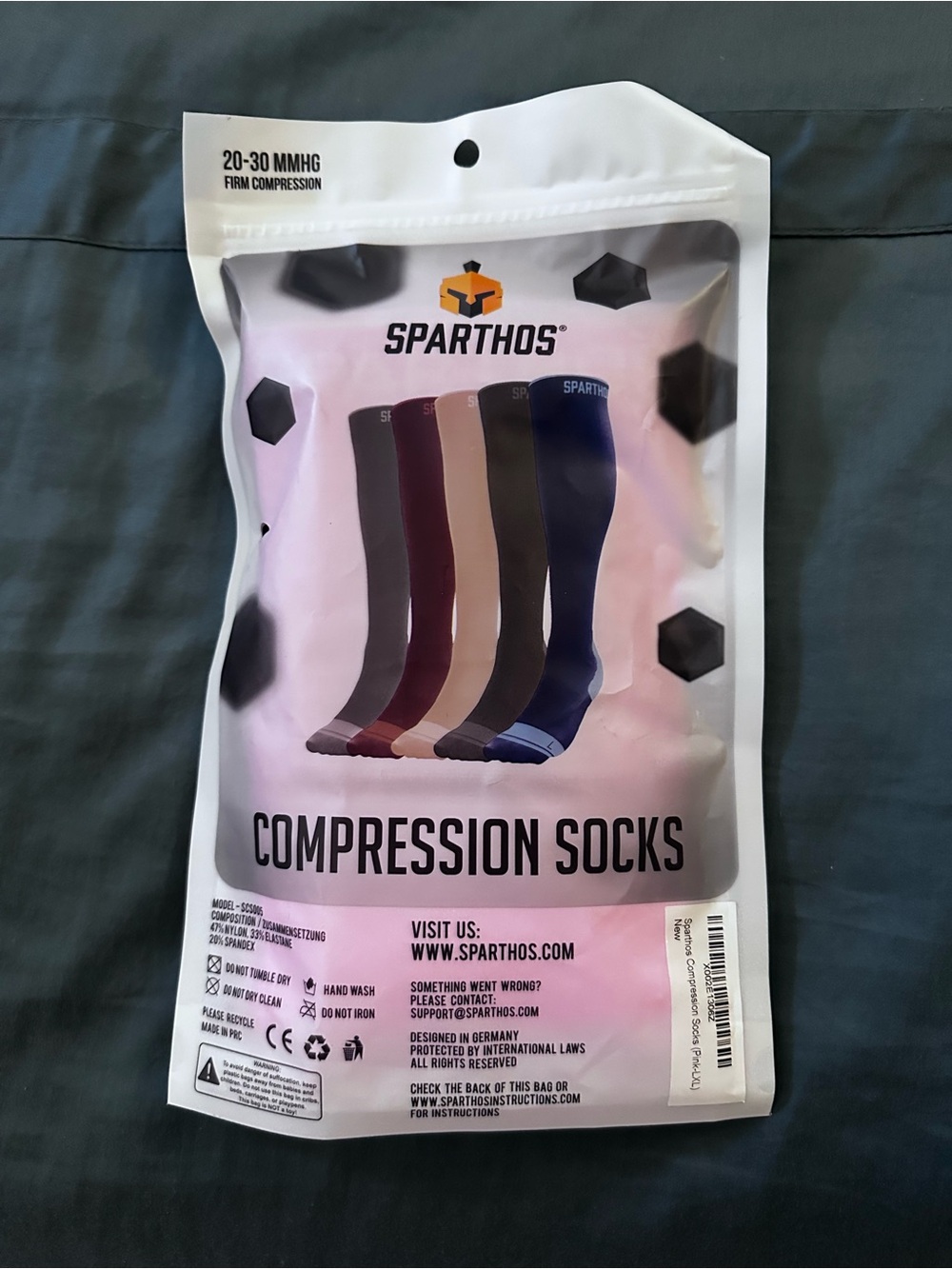 Sparthos Compression Socks - Pink, L/XL